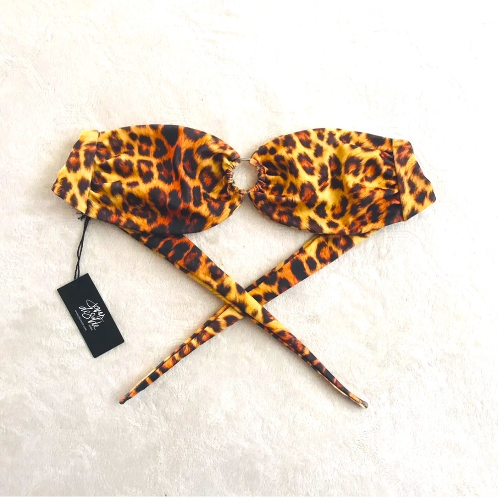 Joues de Sable Swim Womens Hanna Bikini Top - Leopard Size S